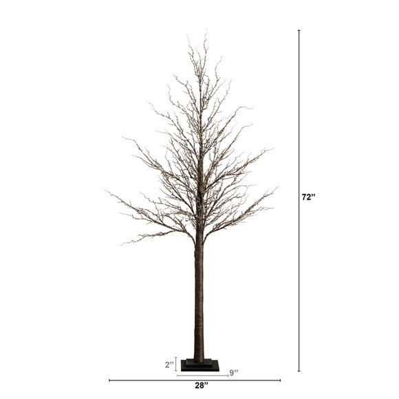 6 Pre-Lit Artificial Trig Tree with 480 Warm White LED Lights - SKU #T4929 - 1