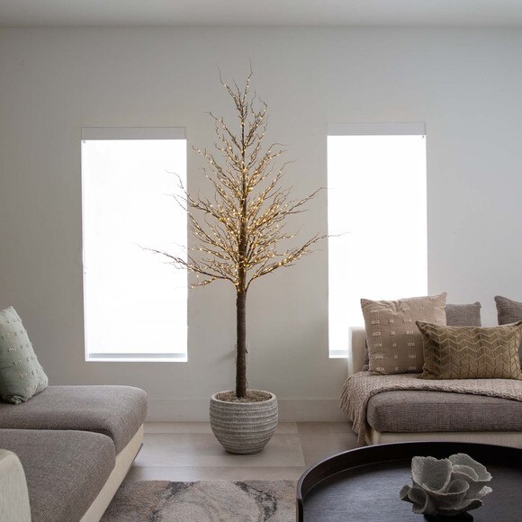 6 Pre-Lit Artificial Trig Tree with 480 Warm White LED Lights - SKU #T4929 - 8