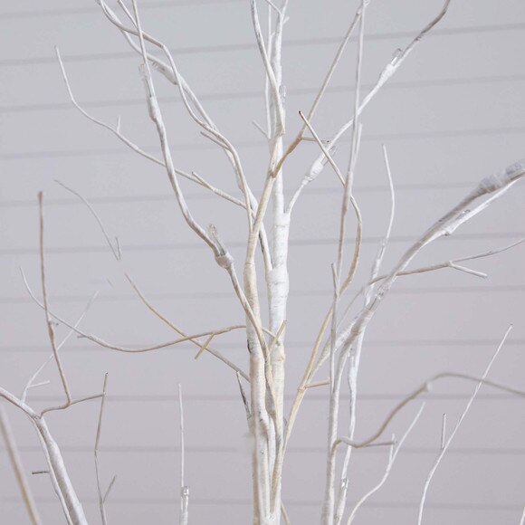 4 Pre-Lit Artificial White Birch Tree with 51 White LED Lights - SKU #T4930 - 2
