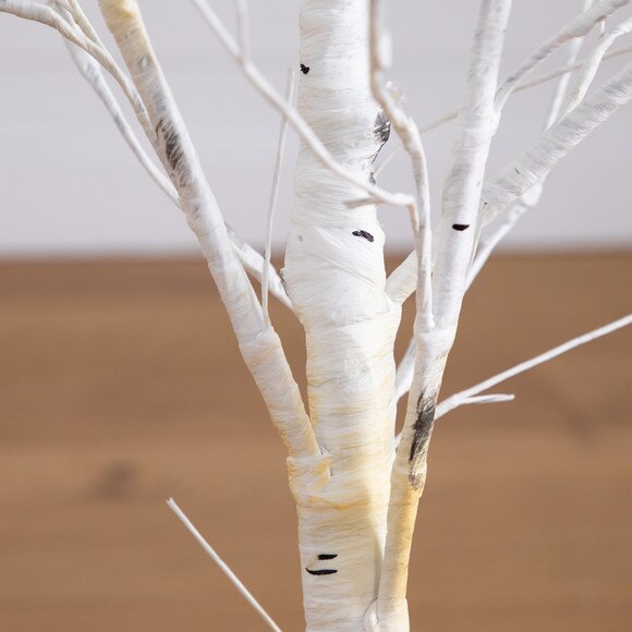 4 Pre-Lit Artificial White Birch Tree with 51 White LED Lights - SKU #T4930 - 4
