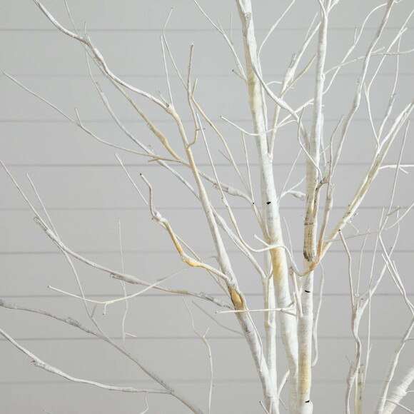 6 Pre-Lit Artificial White Birch Tree with 90 White LED Lights - SKU #T4931 - 2