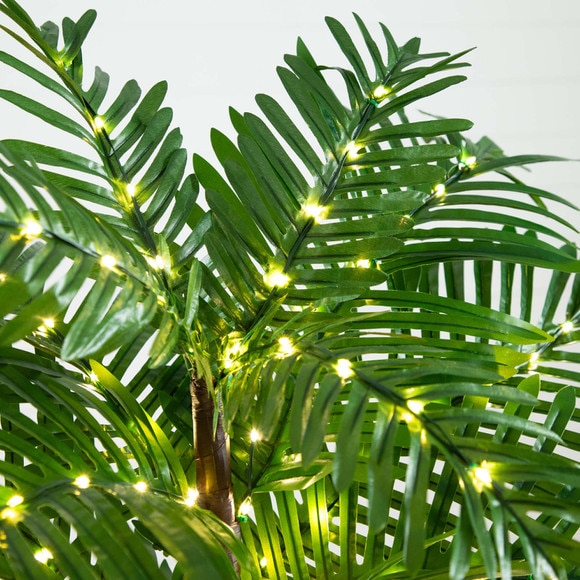 4 UV Resistant Lighted Artificial Palm Tree with 127 Warm White LED Lights Indoor/Outdoor - SKU #T4943 - 3