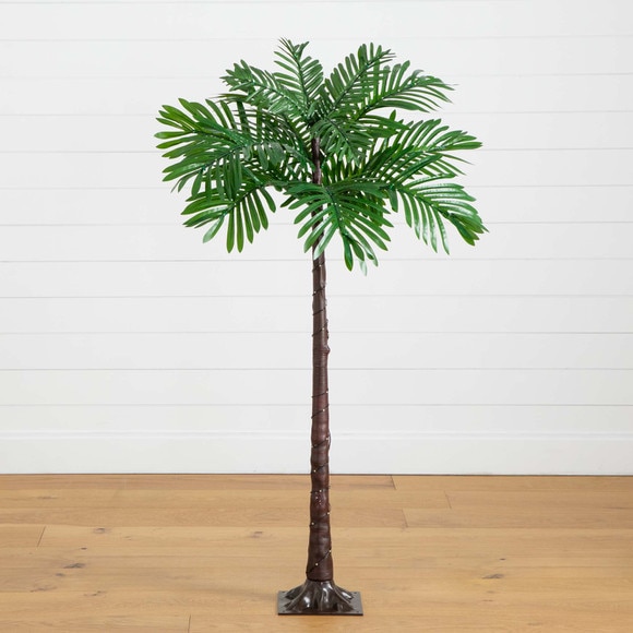 4 UV Resistant Lighted Artificial Palm Tree with 127 Warm White LED Lights Indoor/Outdoor - SKU #T4943 - 9