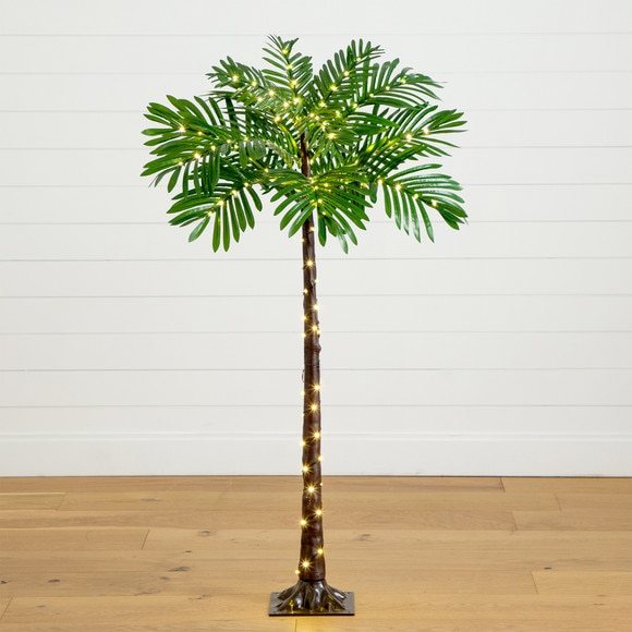 4 UV Resistant Lighted Artificial Palm Tree with 127 Warm White LED Lights Indoor/Outdoor - SKU #T4943 - 10