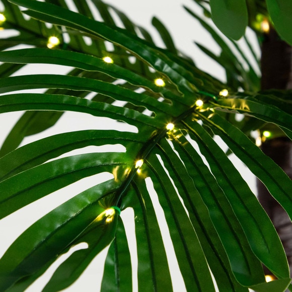 6 UV Resistant Lighted Artificial Palm Tree with 206 Warm White LED Lights Indoor/Outdoor - SKU #T4944 - 3