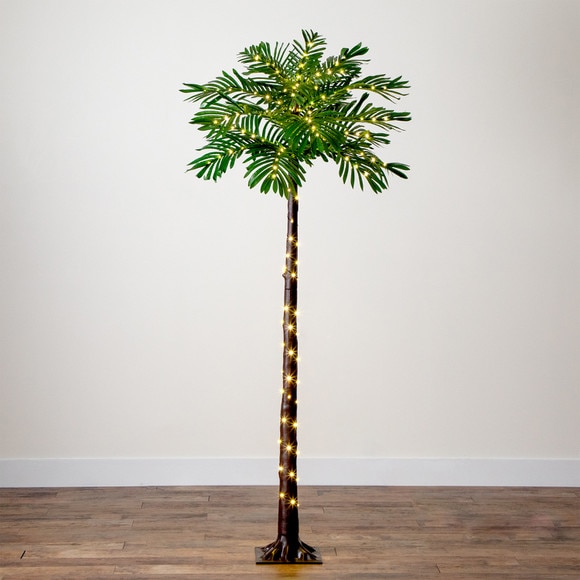 6 UV Resistant Lighted Artificial Palm Tree with 206 Warm White LED Lights Indoor/Outdoor - SKU #T4944 - 8