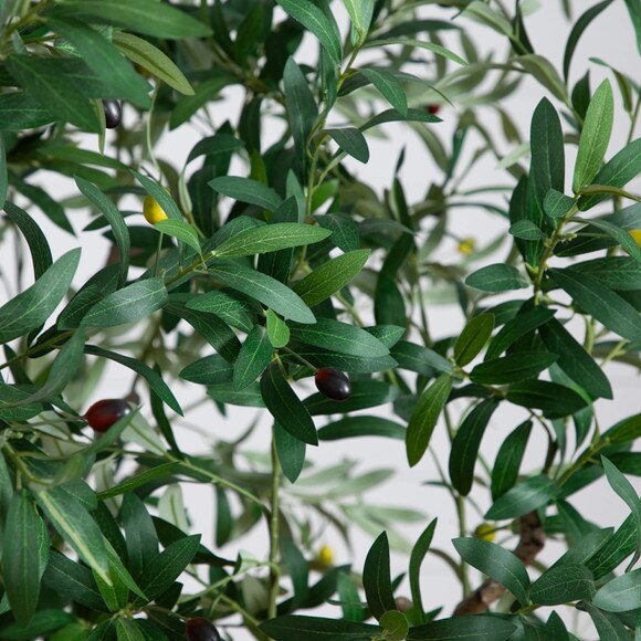 8 Artificial Grand Olive Tree in White Decorative Planter - SKU #T4945 - 3