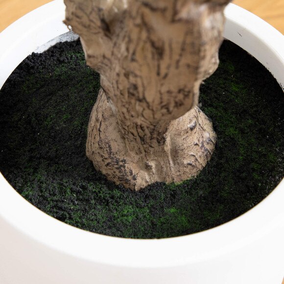 8 Artificial Grand Olive Tree in White Decorative Planter - SKU #T4945 - 5