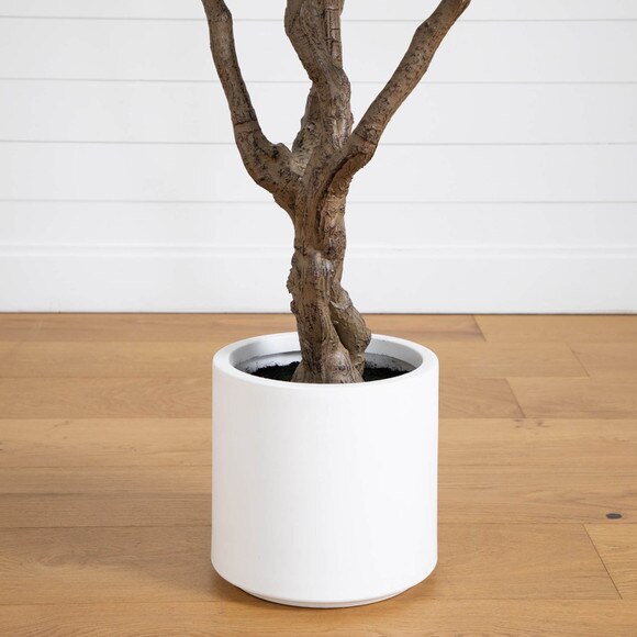 8 Artificial Grand Olive Tree in White Decorative Planter - SKU #T4945 - 6