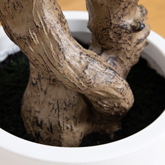 6 Artificial Grand Olive Tree in White Decorative Planter - SKU #T4962 - 5