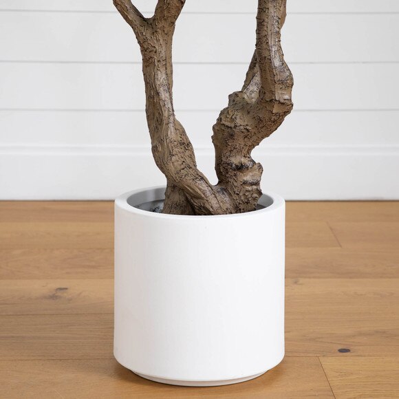 6 Artificial Grand Olive Tree in White Decorative Planter - SKU #T4962 - 7