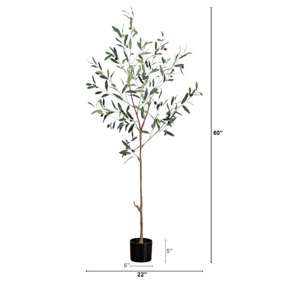 5 Artificial Slim Minimalist Olive Tree - SKU #T4967 - 1