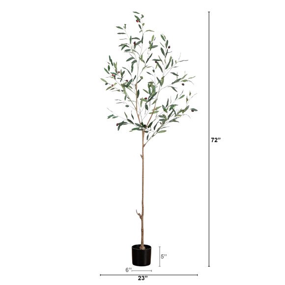 6 Artificial Slim Minimalist Olive Tree - SKU #T4968 - 1