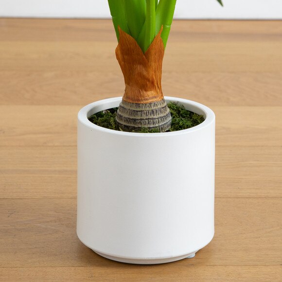 3.5 Artificial Arrowhead Philodendron in White Decorative Planter - SKU #T4997 - 3