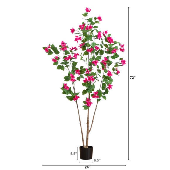 6 Artificial Minimalist Bougainvillea Tree - SKU #T5002 - 1