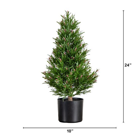 2 UV Resistant Artificial Rosemary Cone Topiary Tree Indoor/Outdoor - SKU #T5023 - 1