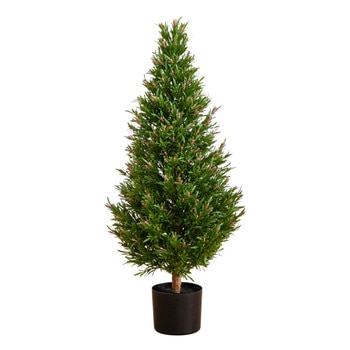 3 UV Resistant Artificial Rosemary Cone Topiary Tree Indoor/Outdoor - SKU #T5024