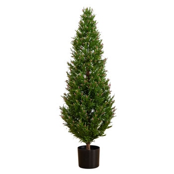 4 UV Resistant Artificial Rosemary Cone Topiary Tree Indoor/Outdoor - SKU #T5025