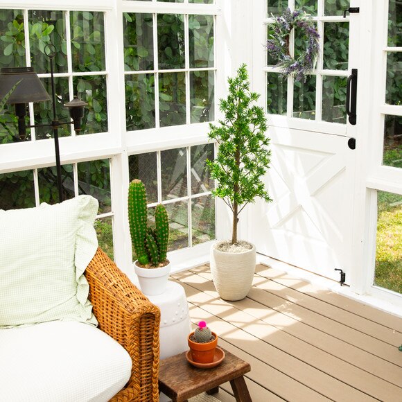 4-ft UV Artificial Podocarpus Artificial Tree Indoor/Outdoor - SKU #T5033 - 7