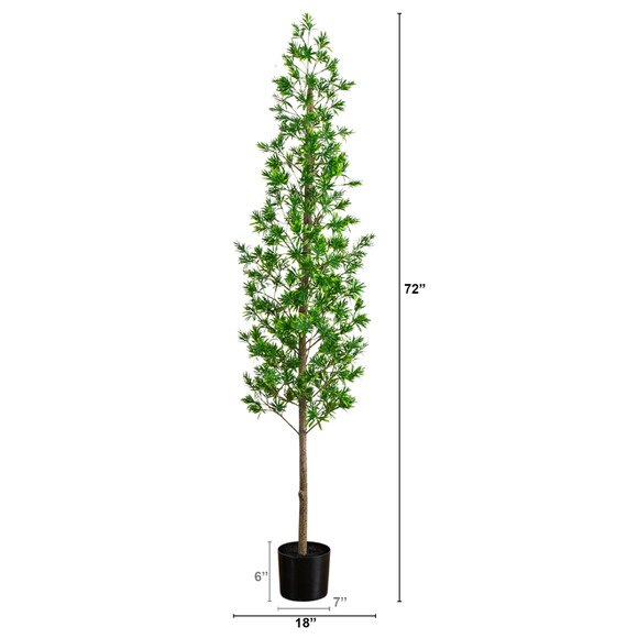 6-ft UV Artificial Podocarpus Artificial Tree Indoor/Outdoor - SKU #T5034 - 1
