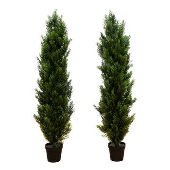 4 Artificial Topiary Cedar Tree UV Resistant Indoor/Outdoor - Set of 2 - SKU #T5054