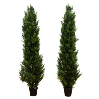 5 Artificial Topiary Cedar Tree UV Resistant Indoor/Outdoor - Set of 2 - SKU #T5055