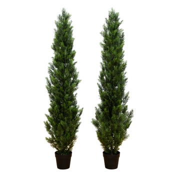 6 Artificial Topiary Cedar Tree UV Resistant Indoor/Outdoor - Set of 2 - SKU #T5056