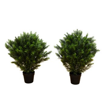 3 Artificial Cedar Bush Plant UV Resistant Indoor/Outdoor - Set of 2 - SKU #T5058