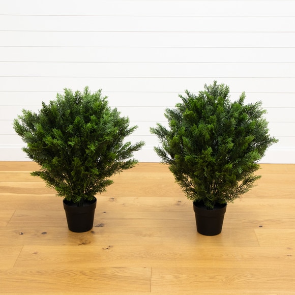 3 Artificial Cedar Bush Plant UV Resistant Indoor/Outdoor - Set of 2 - SKU #T5058 - 2