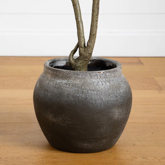 4-ft Artificial Audrey Ficus Tree in Rustic Decorative Planter - SKU #T5063 - 4