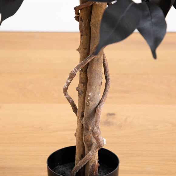 3-ft Artificial Halloween Black Ficus Tree with Natural Trunk - SKU #T5134 - 3