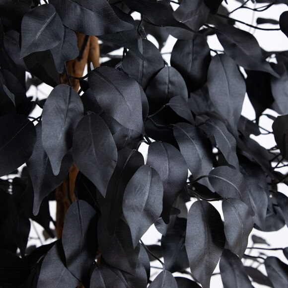 6-ft Artificial Halloween Black Ficus Tree with Natural Trunk - SKU #T5137 - 2