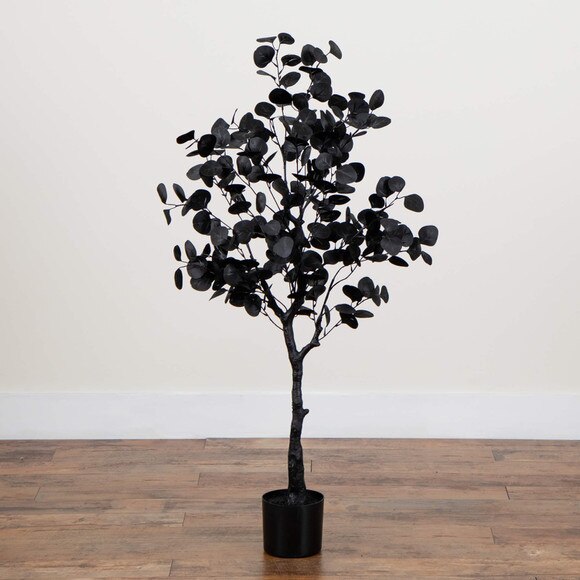 4-ft Artificial Halloween Black Eucalyptus Tree - SKU #T5149 - 7