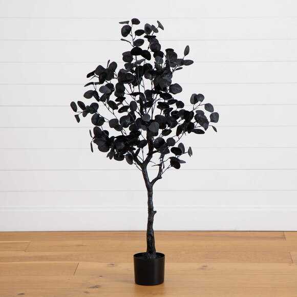 4-ft Artificial Halloween Black Eucalyptus Tree - SKU #T5149 - 8