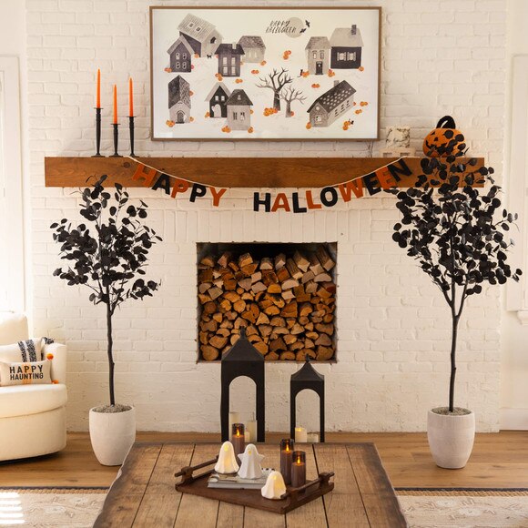 5-ft Artificial Halloween Black Eucalyptus Tree - SKU #T5150 - 4
