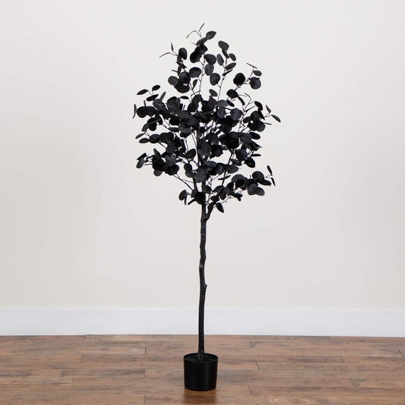 5-ft Artificial Halloween Black Eucalyptus Tree - SKU #T5150 - 6