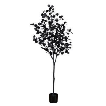 6-ft Artificial Halloween Black Eucalyptus Tree - SKU #T5151