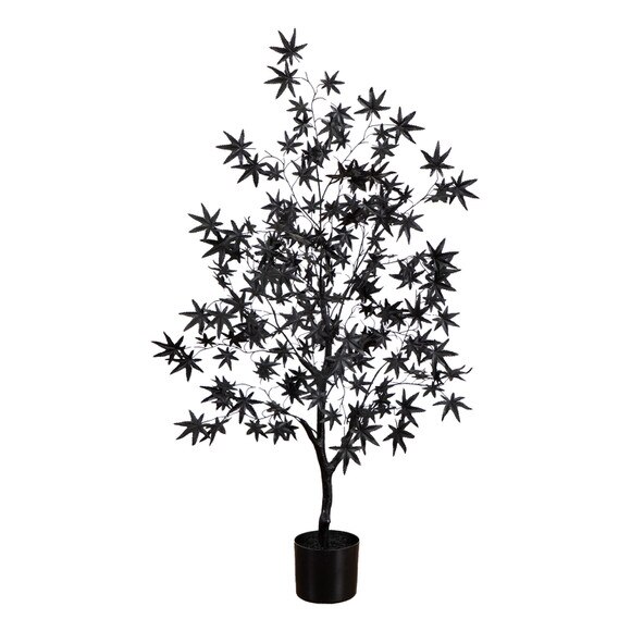 4-ft Artificial Halloween Eerie Black Maple Tree - SKU #T5152