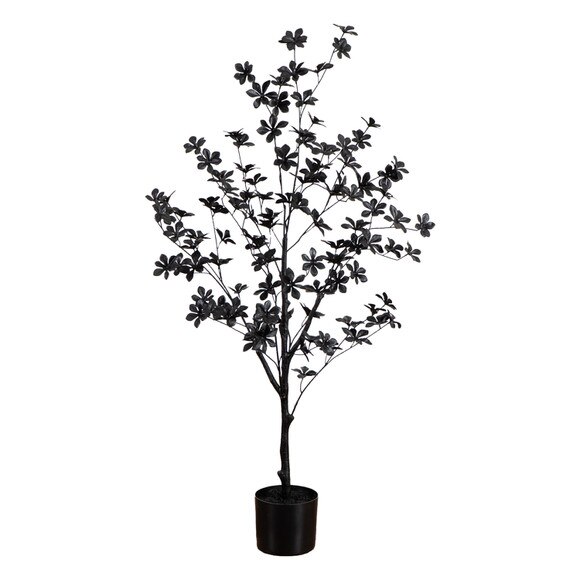 4-ft Artificial Halloween Black Enkianthus Tree - SKU #T5153