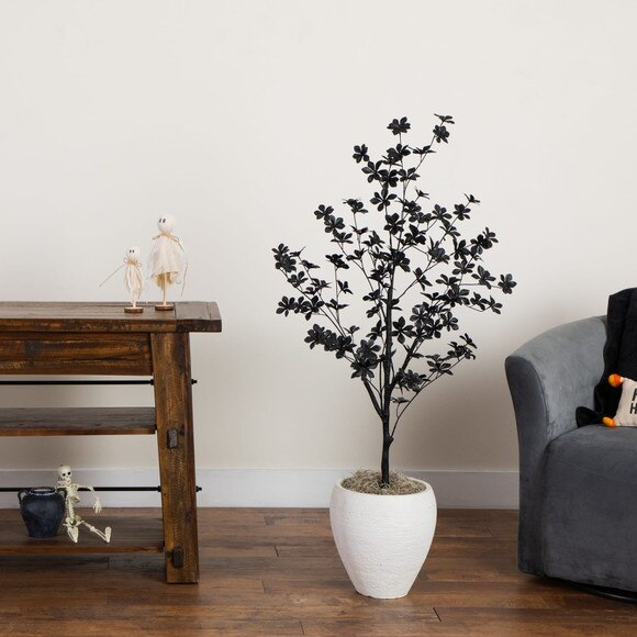 4-ft Artificial Halloween Black Enkianthus Tree - SKU #T5153 - 4