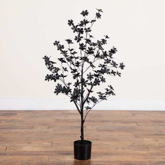 4-ft Artificial Halloween Black Enkianthus Tree - SKU #T5153 - 5