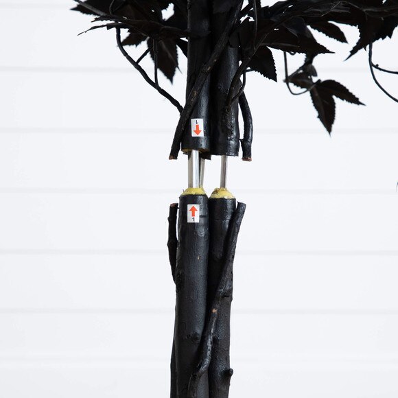 4-ft Artificial Halloween Black Maple Tree with Natural Trunk - SKU #T5155 - 3