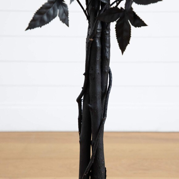 4-ft Artificial Halloween Black Maple Tree with Natural Trunk - SKU #T5155 - 4