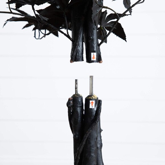 5-ft Artificial Halloween Black Maple Tree with Natural Trunk - SKU #T5156 - 3