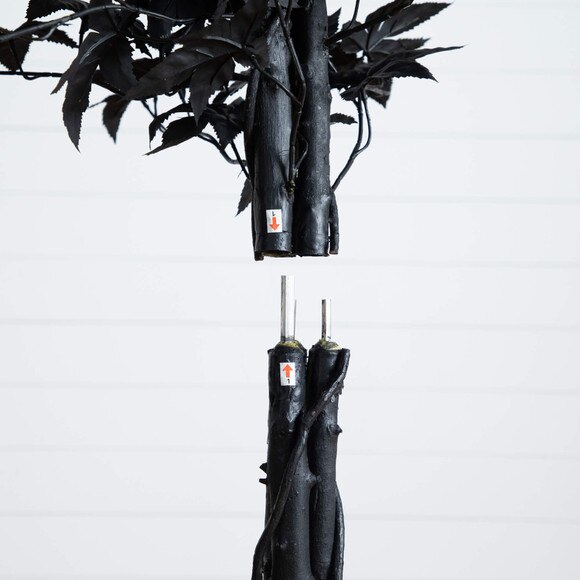 6-ft Artificial Halloween Black Maple Tree with Natural Trunk - SKU #T5157 - 3