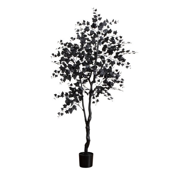 6-ft Artificial Halloween Black Maple Tree - SKU #T5158