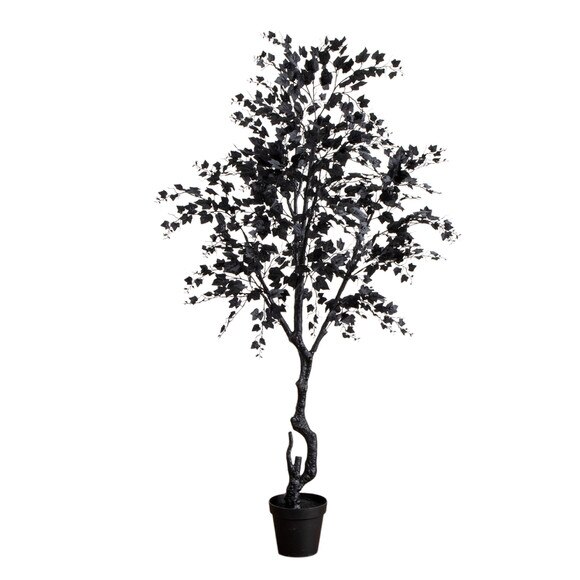 7-ft Artificial Halloween Black Maple Tree - SKU #T5159