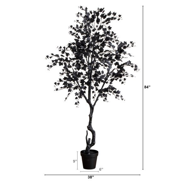 7-ft Artificial Halloween Black Maple Tree - SKU #T5159 - 1