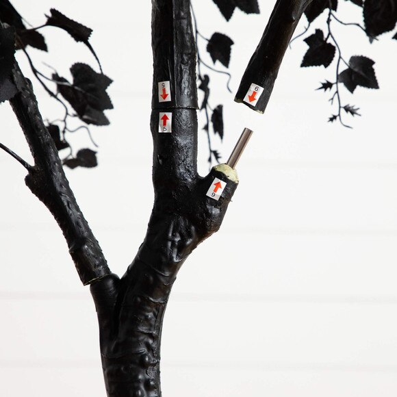 7-ft Artificial Halloween Black Maple Tree - SKU #T5159 - 3
