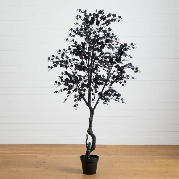 7-ft Artificial Halloween Black Maple Tree - SKU #T5159 - 7
